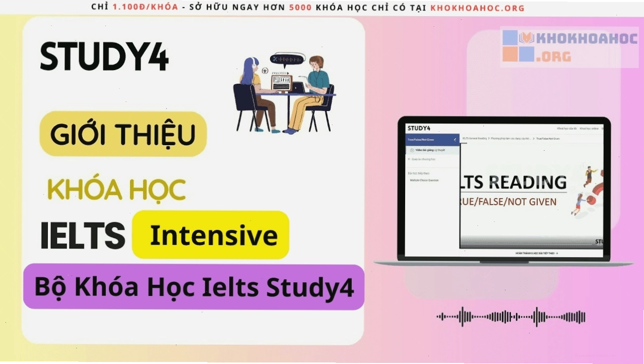 Hình ảnh minh họa bộ khóa học IELTS Study4
