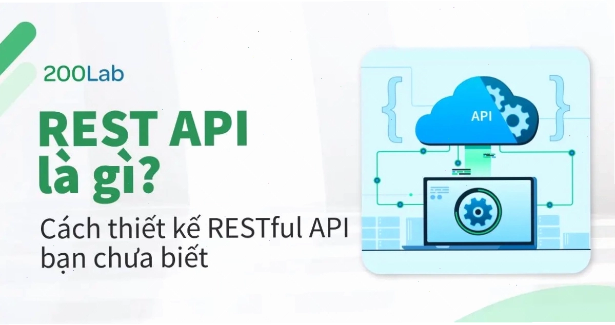 Hình ảnh minh họa khái niệm API và cách hoạt động của REST