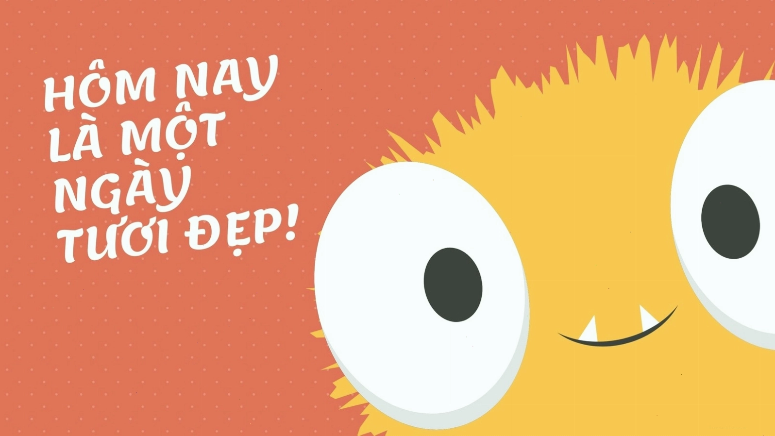 Hình nền máy tính dễ thương với họa tiết màu san hô và cam