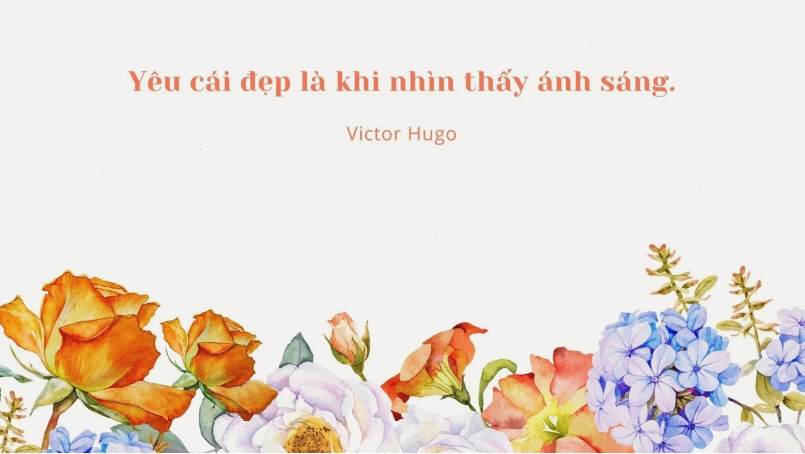 Hình nền máy tính trích dẫn và hoa màu cam