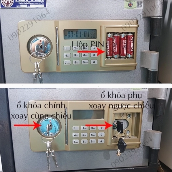 Hướng dẫn cách đổi mã số cho két sắt Việt Tiệp điện tử