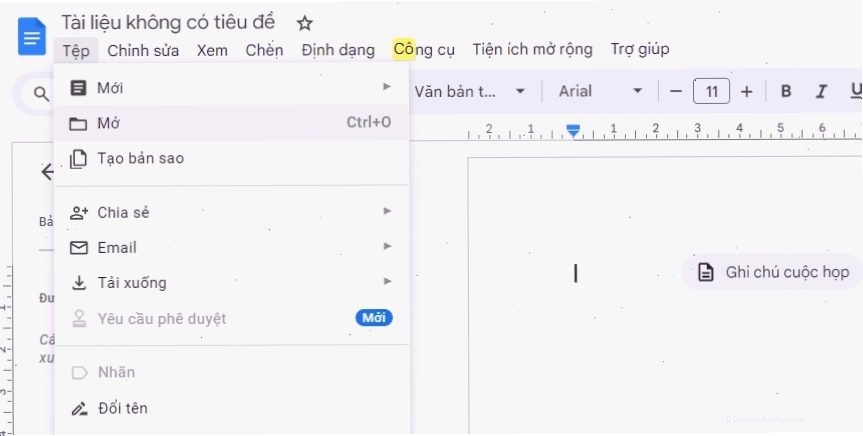 Hướng dẫn mở file Word trên Google Drive để chỉnh sửa trực tuyến