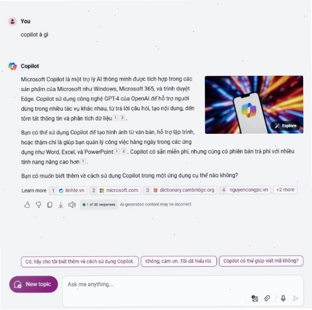 Hướng dẫn sử dụng Bing Chat chi tiết