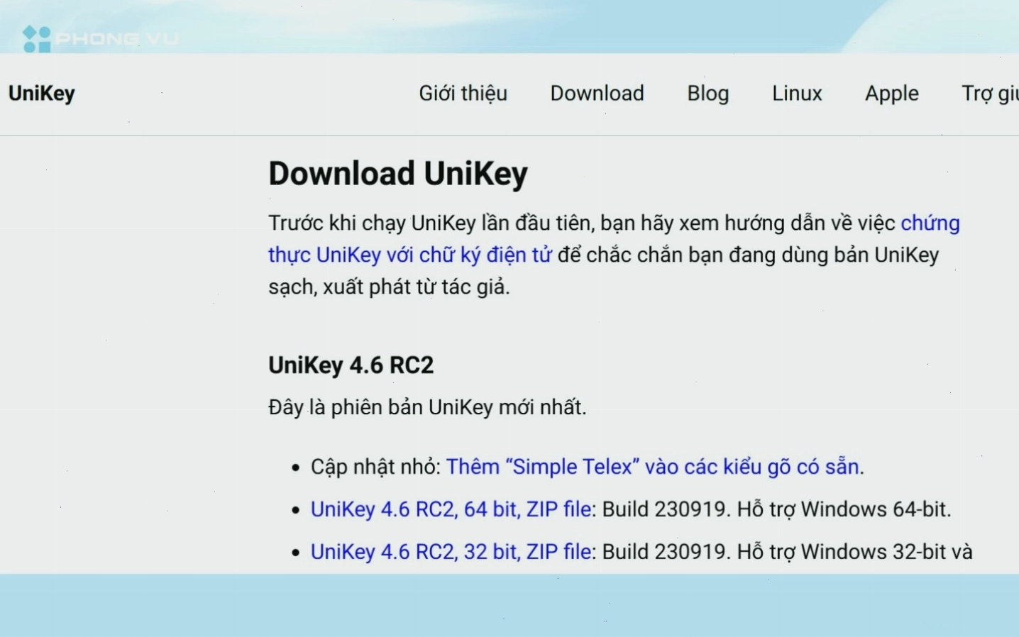 Hướng dẫn tải Unikey từng bước cho Windows