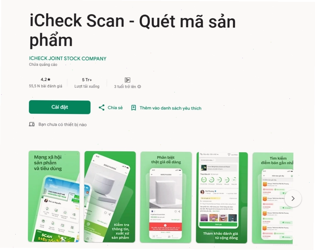 iCheck Scan - Ứng dụng check mã vạch, mã QR hàng đầu Việt Nam