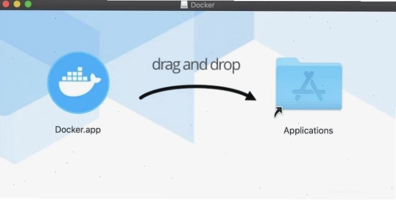 Kéo biểu tượng Docker vào thư mục Applications