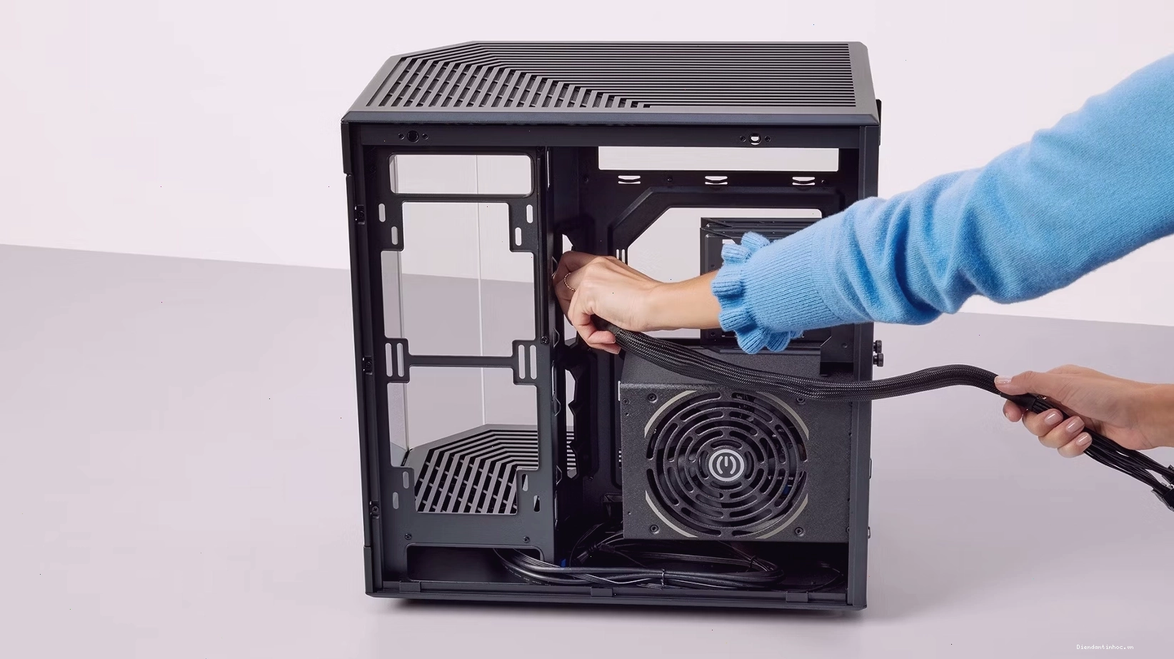 Kết nối cáp nguồn từ PSU