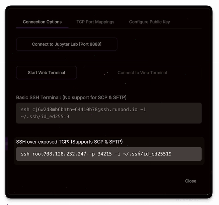 Kết nối SSH thành công
