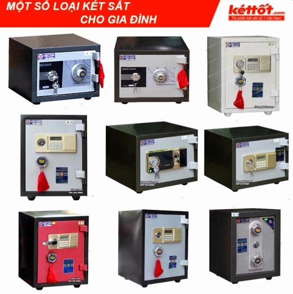 Két sắt gia đình khóa cơ nhỏ gọn