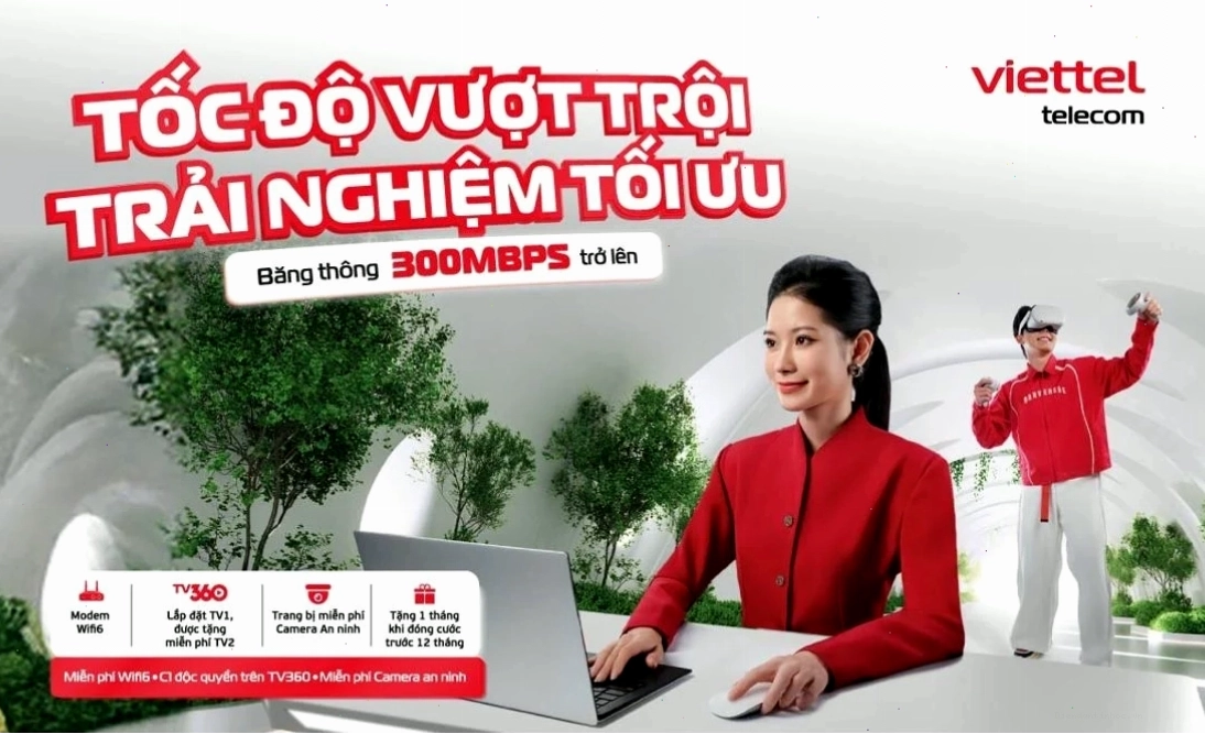 Khách hàng mới được trang bị miễn phí WiFi 6 khi đăng ký gói cước Internet Viettel
