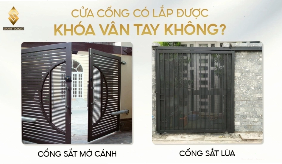 Khóa vân tay cửa sắt ngoài trời chống nước