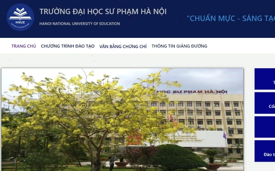 Khung chương trình đào tạo tại Trường Đại học Sư phạm Hà Nội