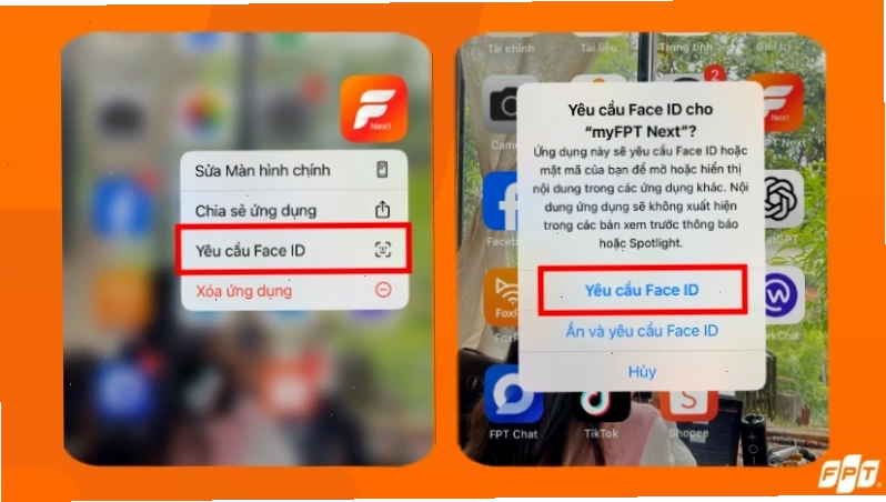 Kích hoạt khóa ứng dụng bằng Face ID trên iPhone