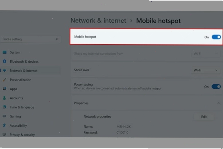 Kích hoạt Mobile Hotspot trên Windows 11