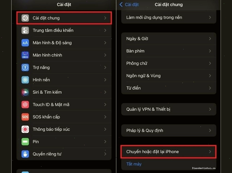 Kiểm tra iCloud ẩn bằng cách khôi phục cài đặt máy