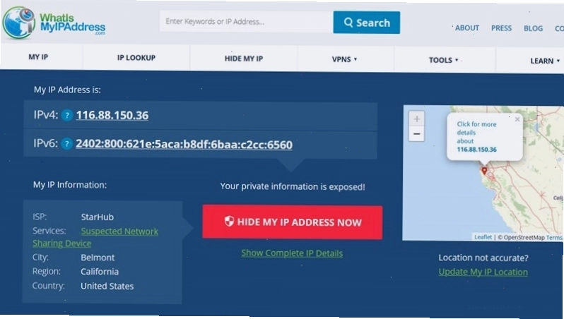 Kiểm tra IP thật sau khi fake bằng VPN Gate