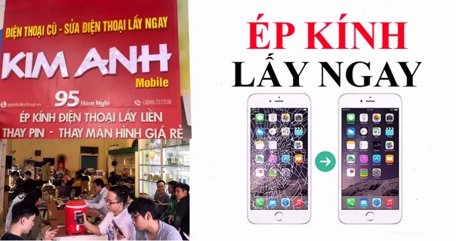 Kỹ thuật viên đang kiểm tra điện thoại