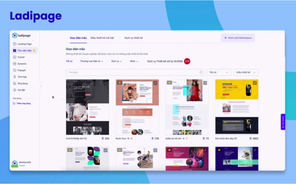 Ladipage - Công cụ tạo landing page hàng đầu với nhiều mẫu thiết kế