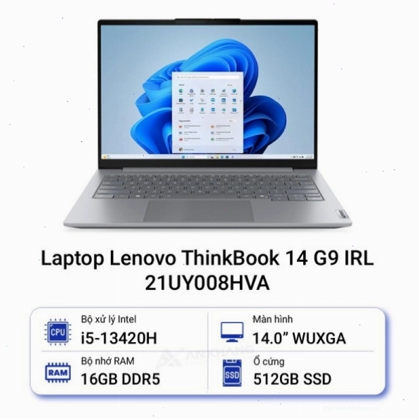 Laptop Lenovo ThinkBook 14 G9 IRL 21UY008HVA với thiết kế mỏng nhẹ và cấu hình mạnh mẽ