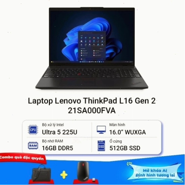 Laptop Lenovo ThinkPad L16 Gen 2 21SA000FVA - Lựa chọn tin cậy cho doanh nhân