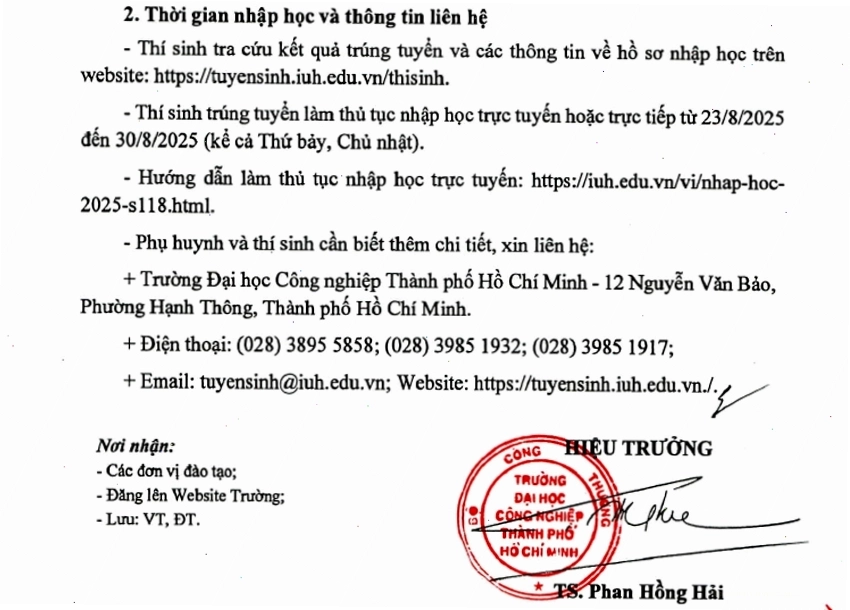 Lễ tốt nghiệp của sinh viên Đại học Công nghiệp TP.HCM