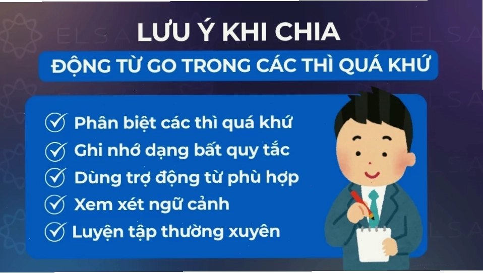 Lưu ý khi sử dụng động từ Go và các dạng quá khứ