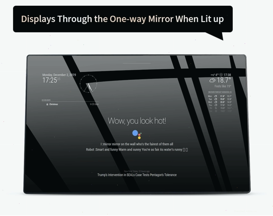 Magic Mirror với tính năng trợ lý ảo và hiển thị thông tin thời tiết