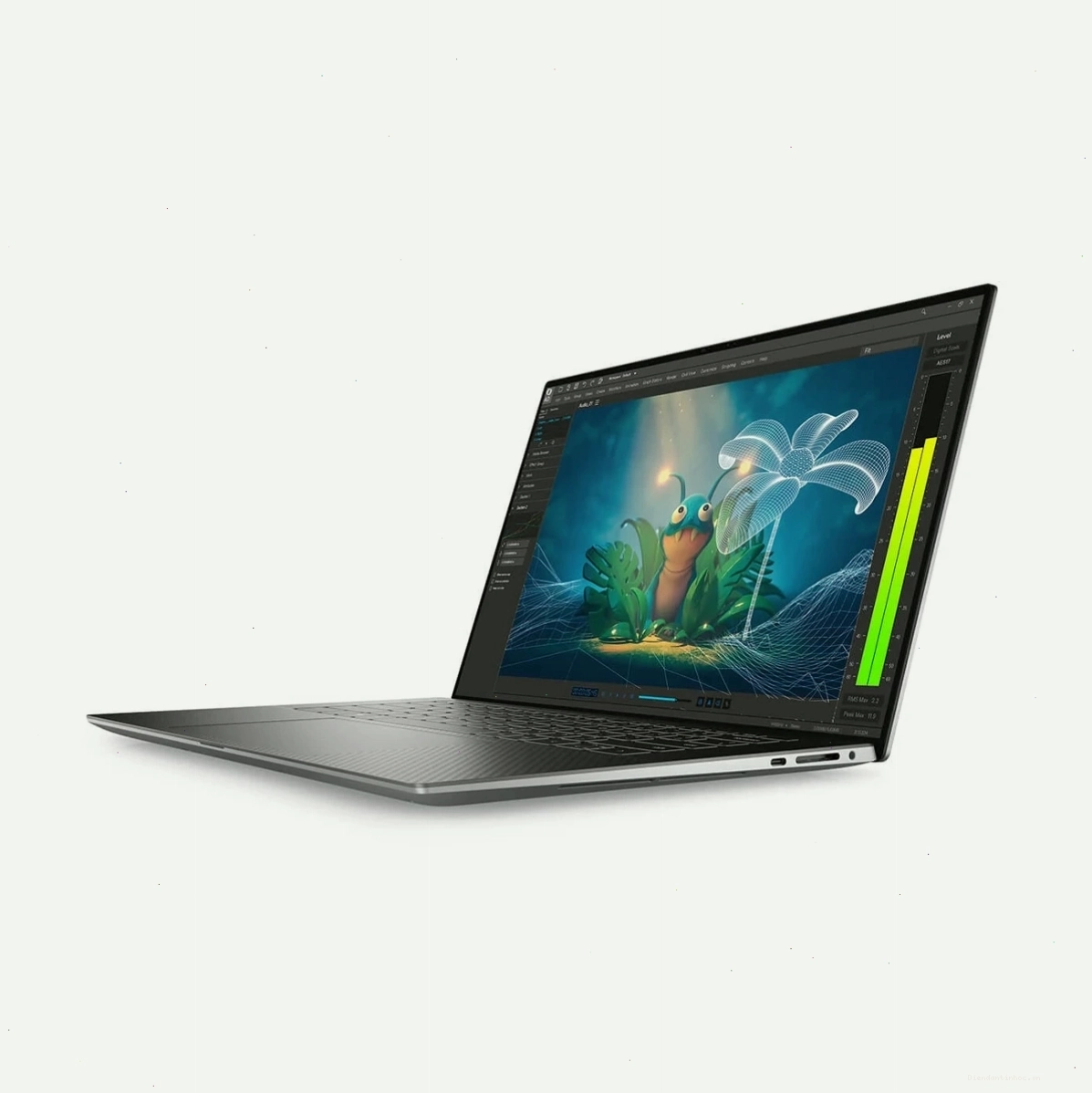 Màn hình Dell Precision 5570 với tỷ lệ 16:10 và màu sắc chân thực