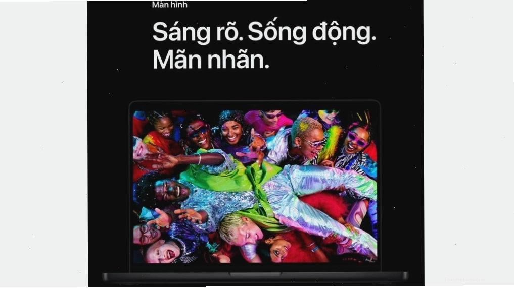 Màn hình MacBook Pro M5 sắc nét, màu sắc sống động và độ sáng cao