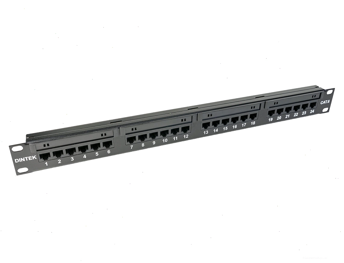 Mặt sau của Patch Panel DINTEK PowerMax Cat6 UTP