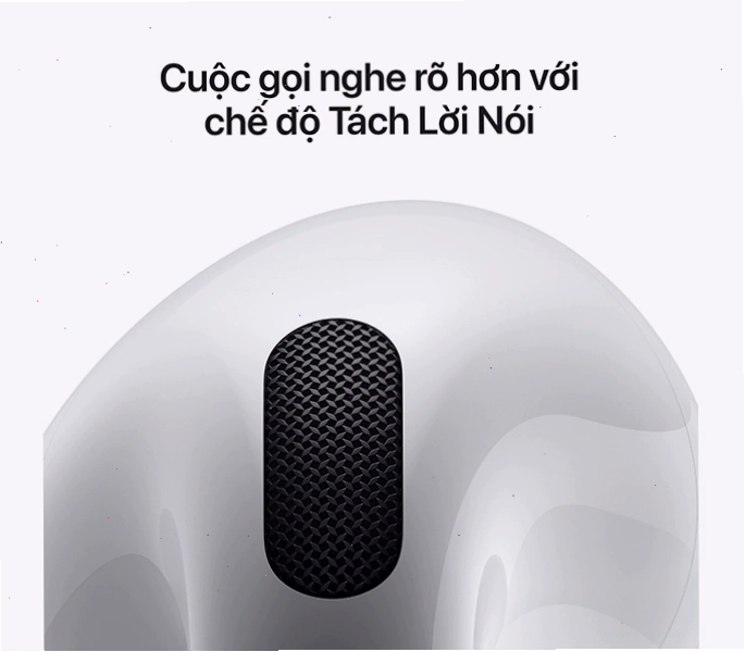 Mặt trước và mặt sau của AirPods 4