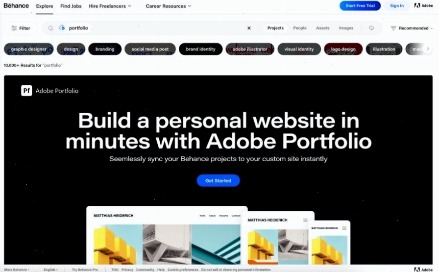 Mẫu portfolio designer chuyên nghiệp với các dự án ấn tượng