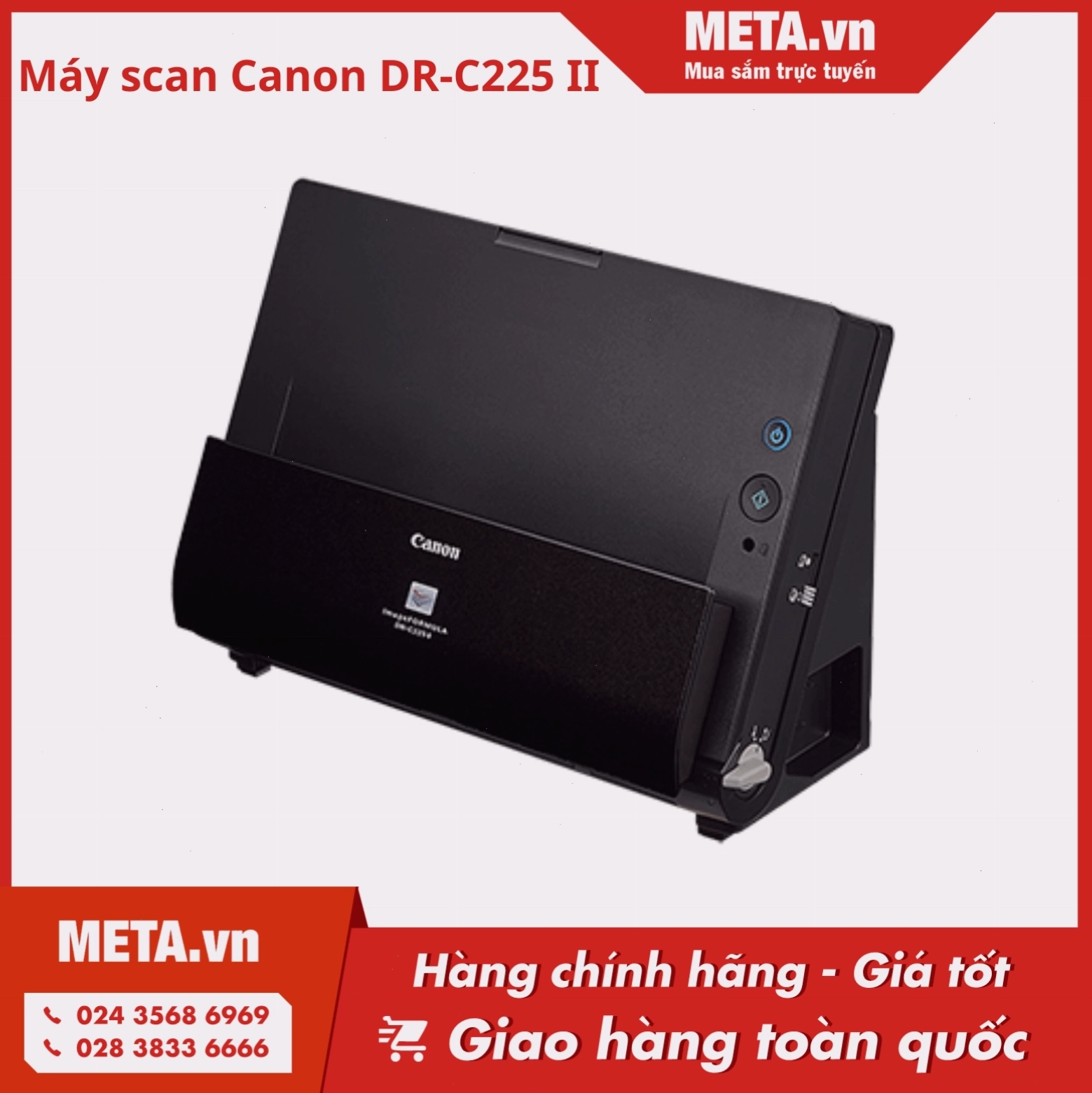 Máy scan Canon DR-C225 II với thiết kế nhỏ gọn