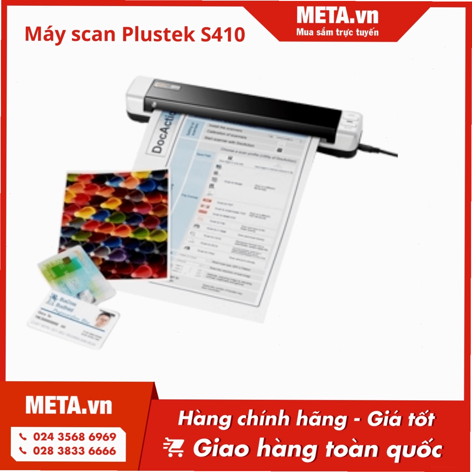 Máy scan Plustek S410 quét 2 mặt