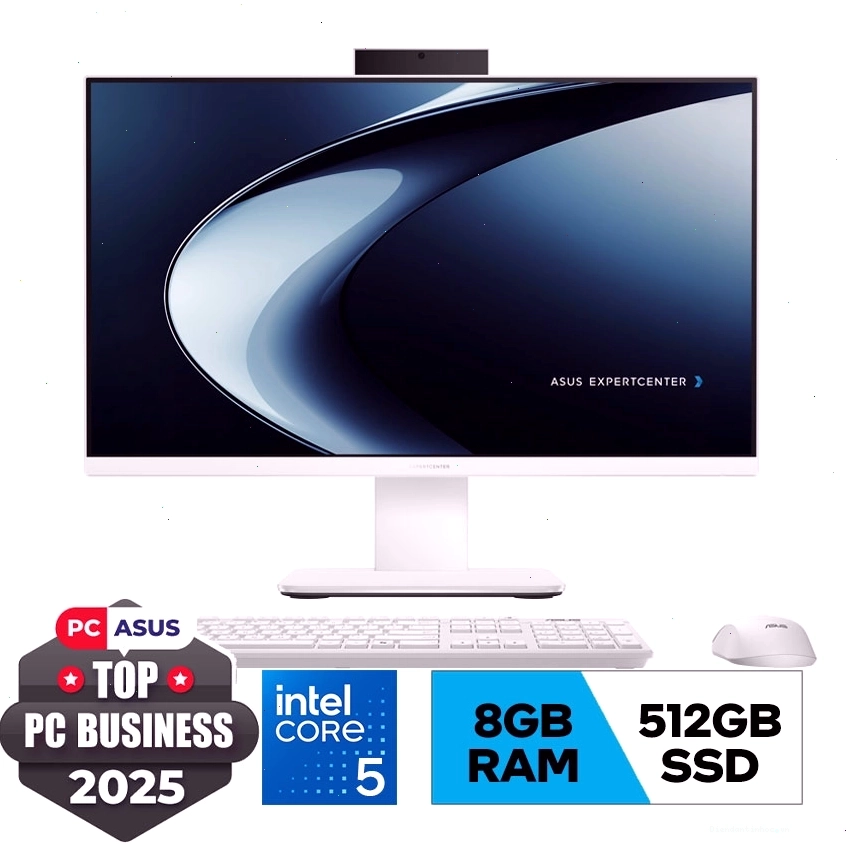 Máy tính All in One Asus P440VAK với màn hình 23.8 inch FHD, thiết kế trắng tinh tế