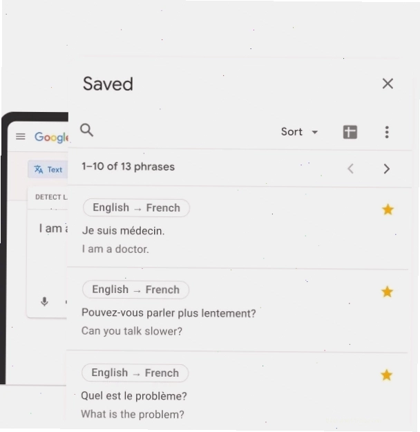 Máy tính hiển thị chức năng sổ tay cụm từ của Google Dịch
