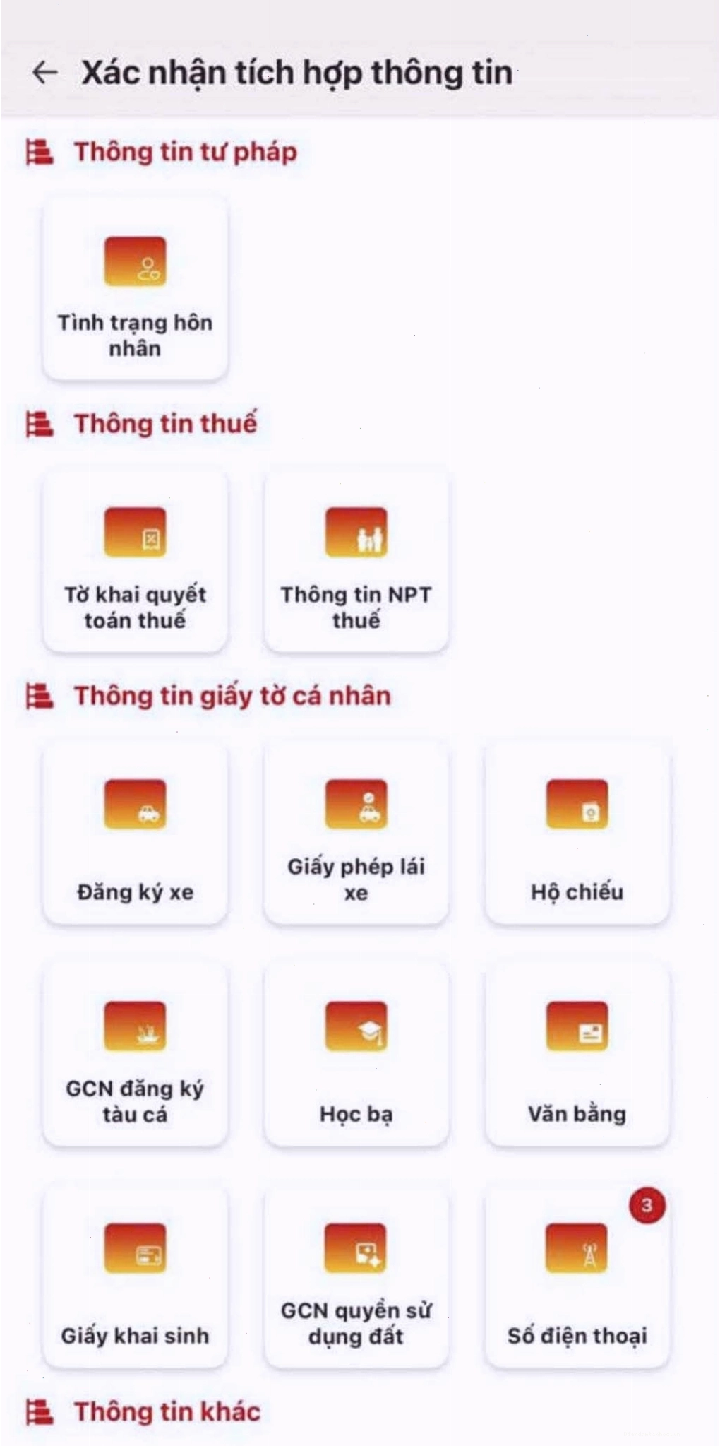 Minh họa các bước xác thực sinh trắc học trên VNeID