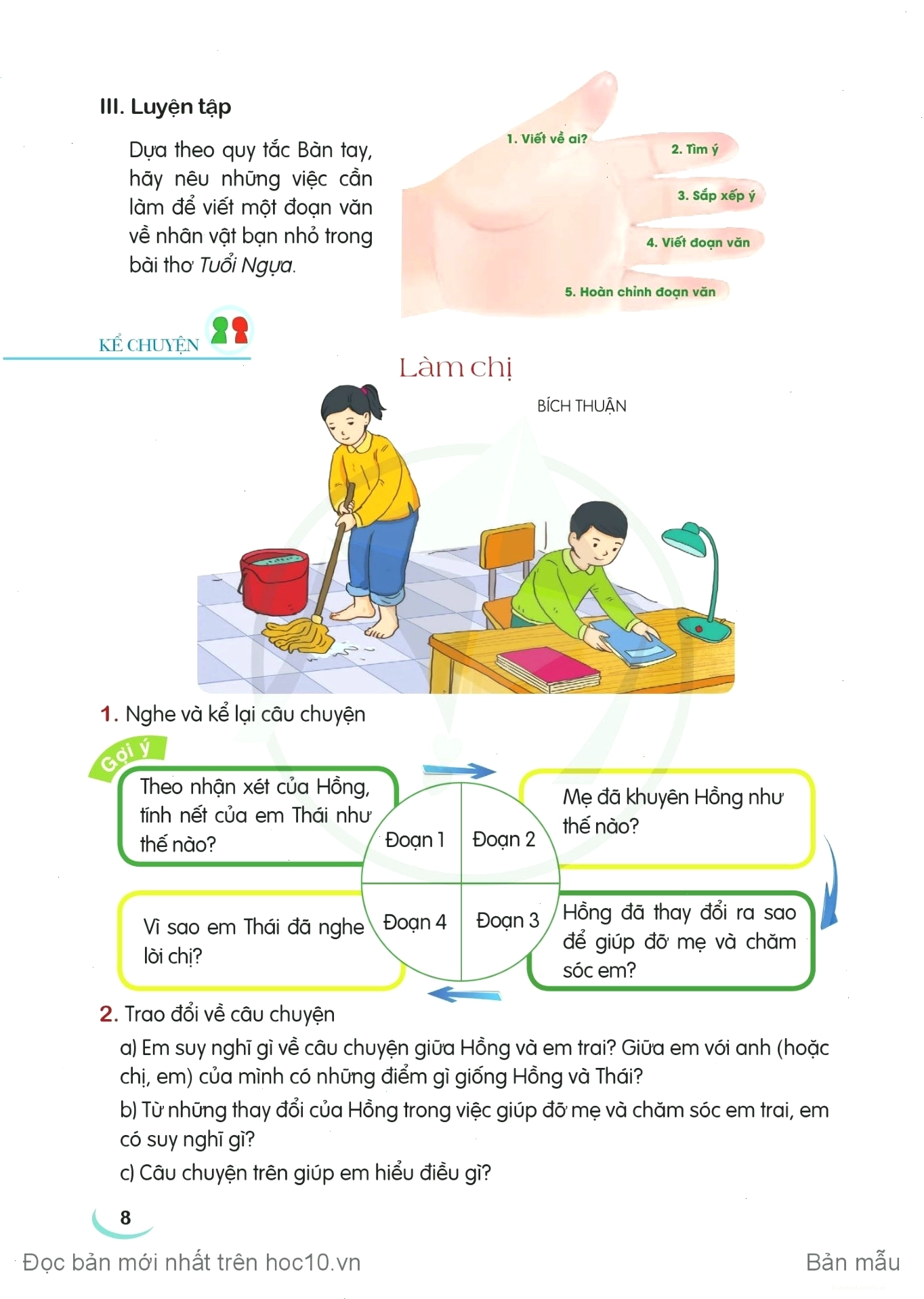 Minh họa các kiểu câu trong Tiếng Việt