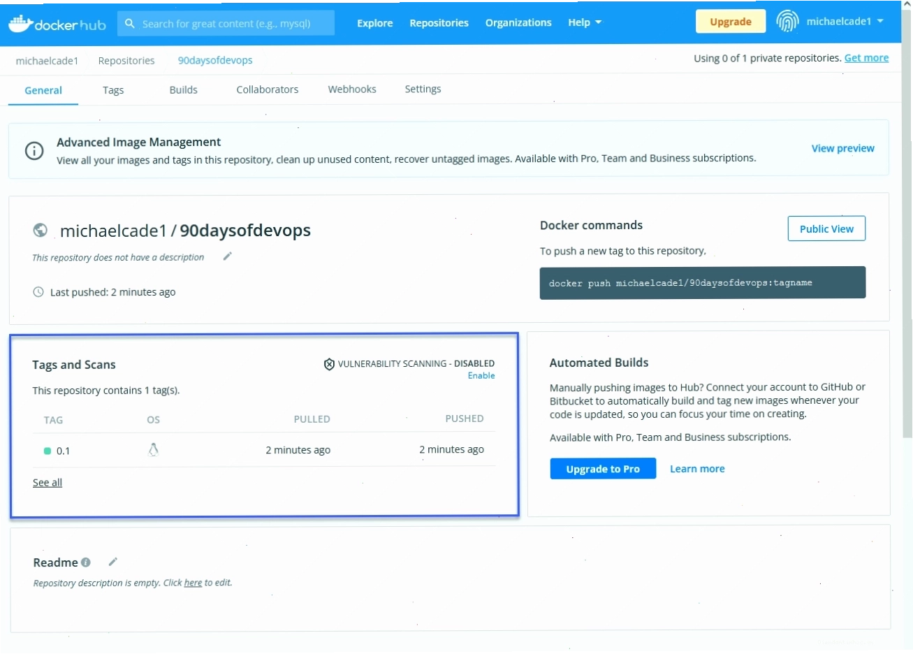 Minh họa cấu trúc phân lớp của Docker image