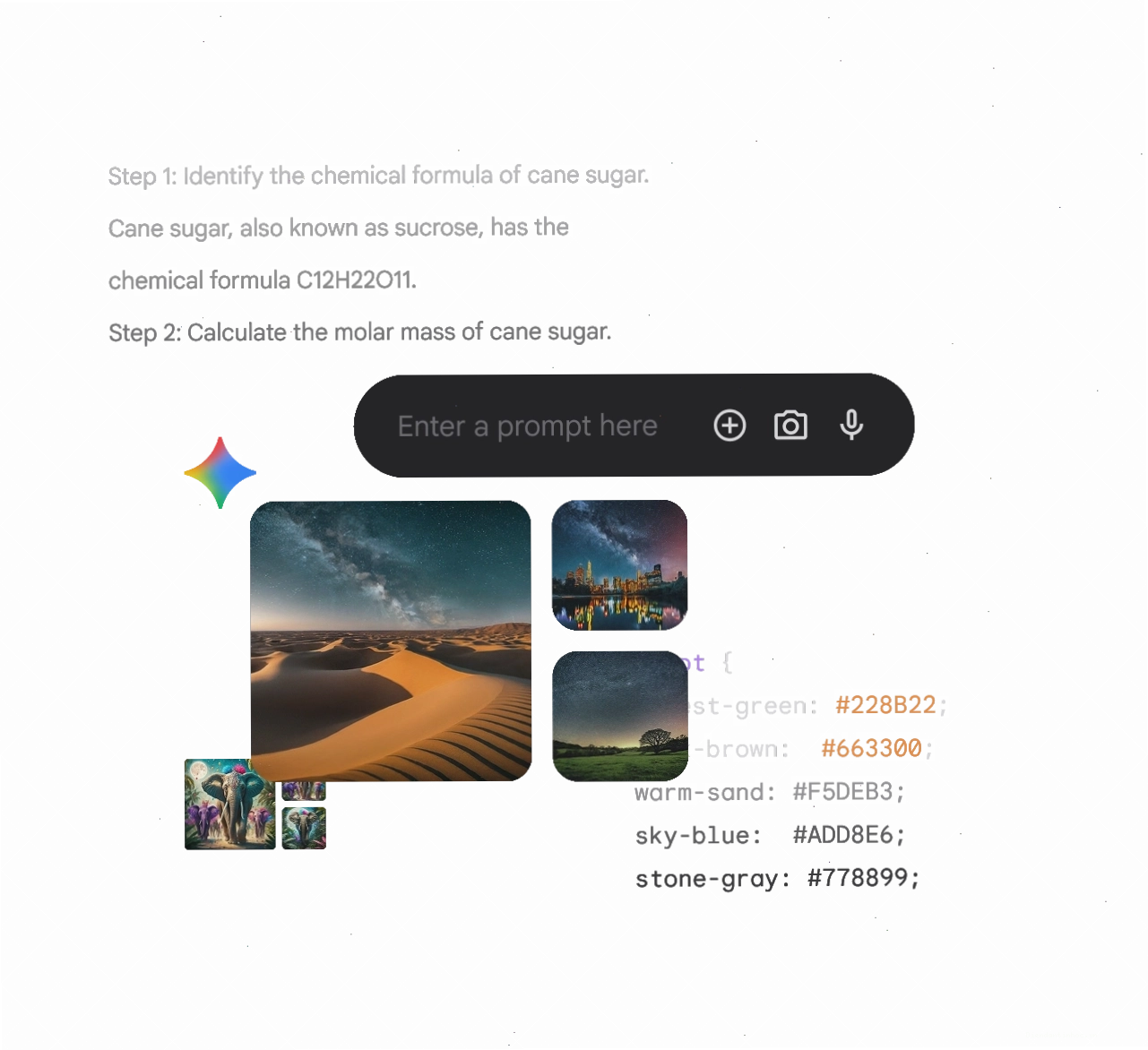 Minh họa giao diện người dùng của Google Gemini