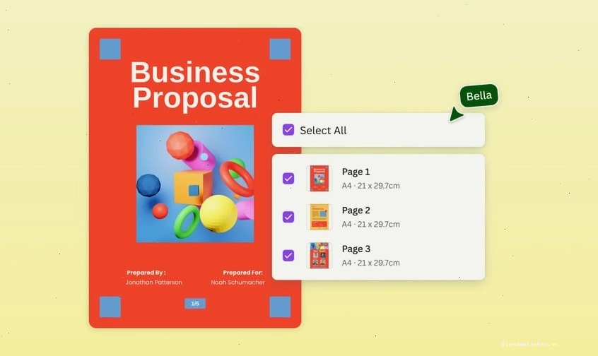Minh họa giao diện tách file PDF trên Smallpdf với các tùy chọn chia trang