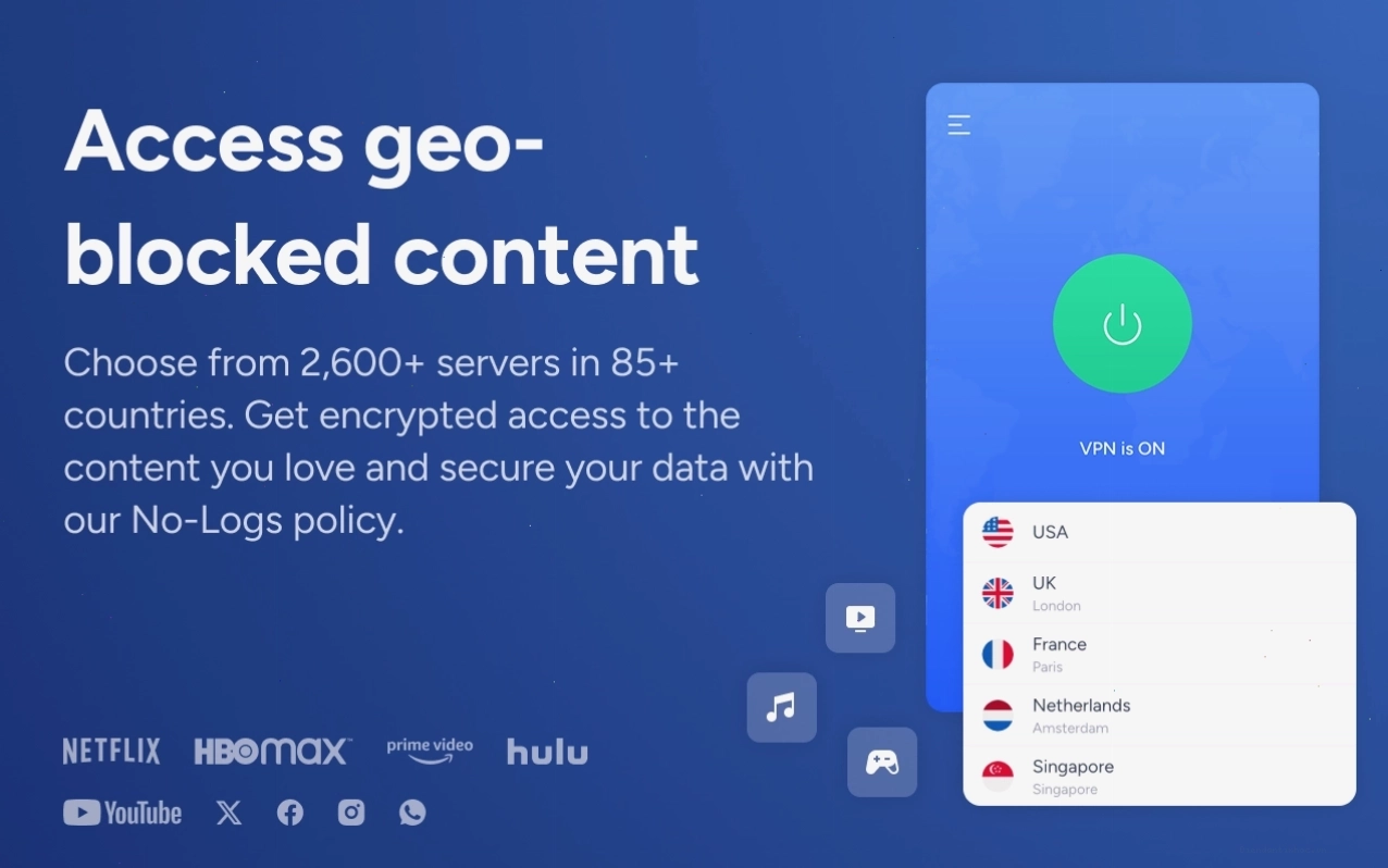 Minh họa giao diện ứng dụng VPN cho Chrome