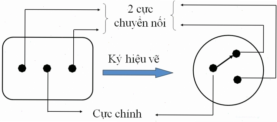 Minh họa nguyên lý hoạt động của công tắc 3 cực