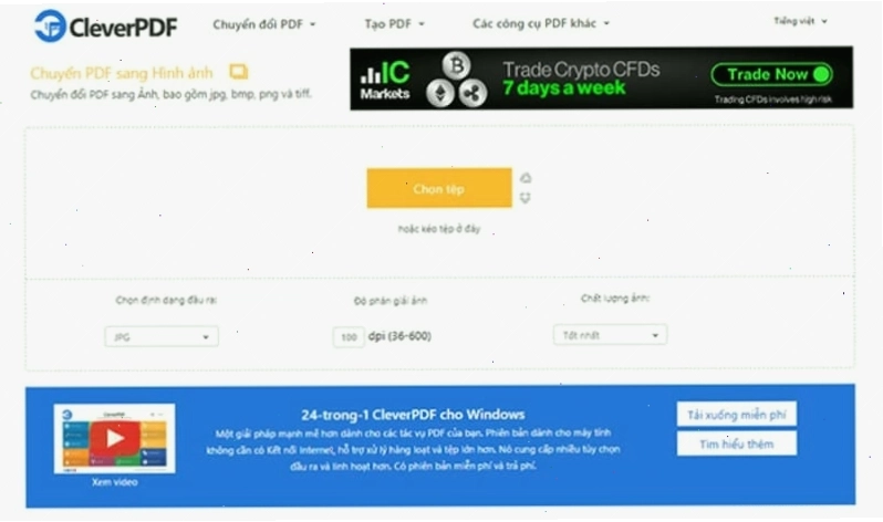 Minh họa quá trình chuyển đổi PDF sang ảnh JPG trực tuyến