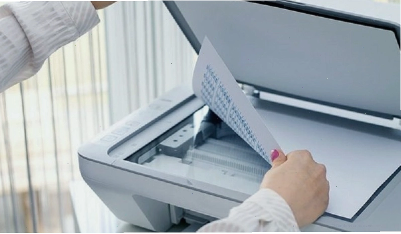 Minh họa quá trình scan ảnh tài liệu giấy