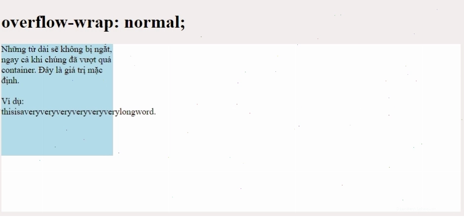 Minh họa thuộc tính CSS overflow: auto với thanh cuộn chỉ xuất hiện khi cần