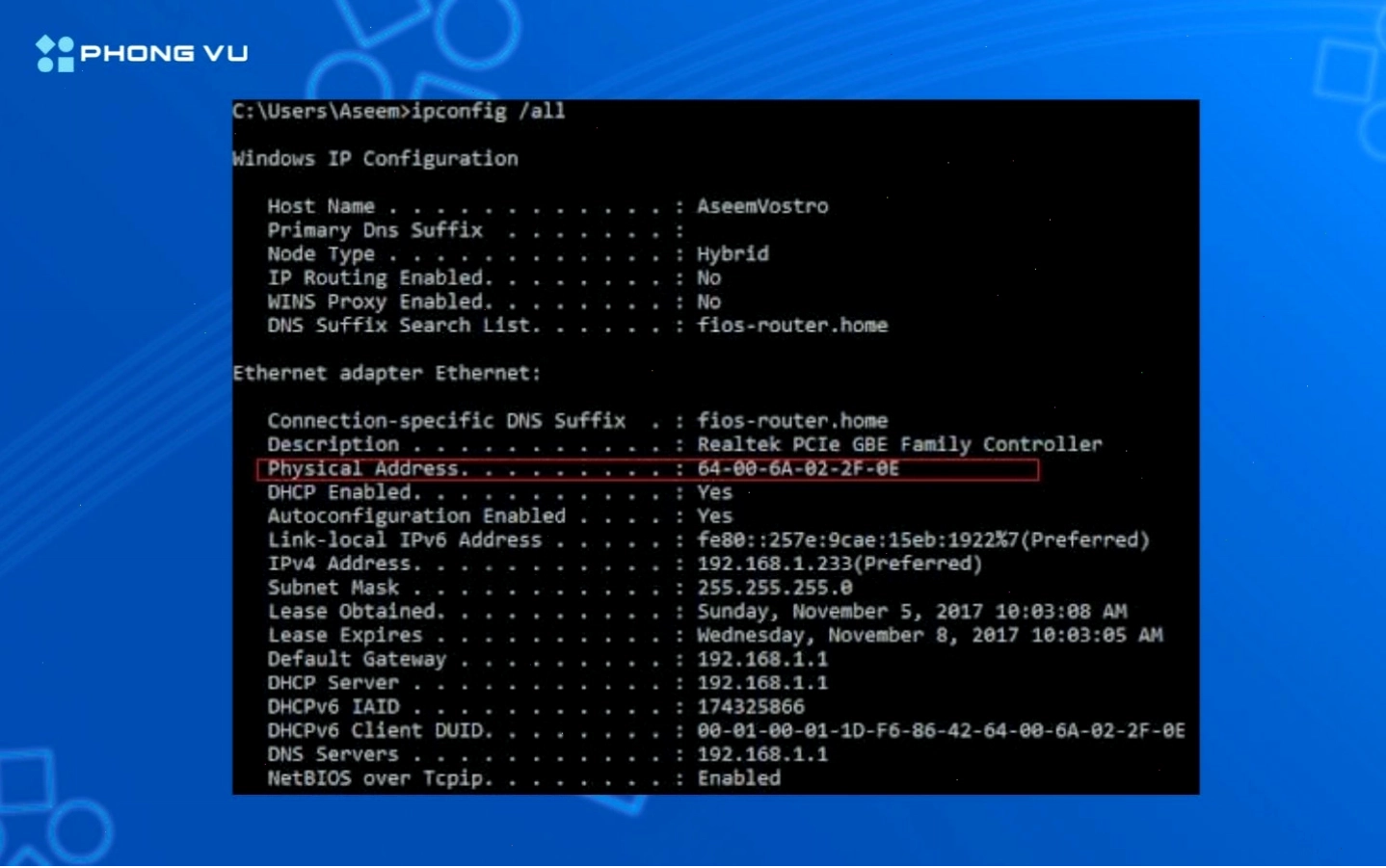 Mở Command Prompt bằng hộp thoại Run hoặc từ menu Start