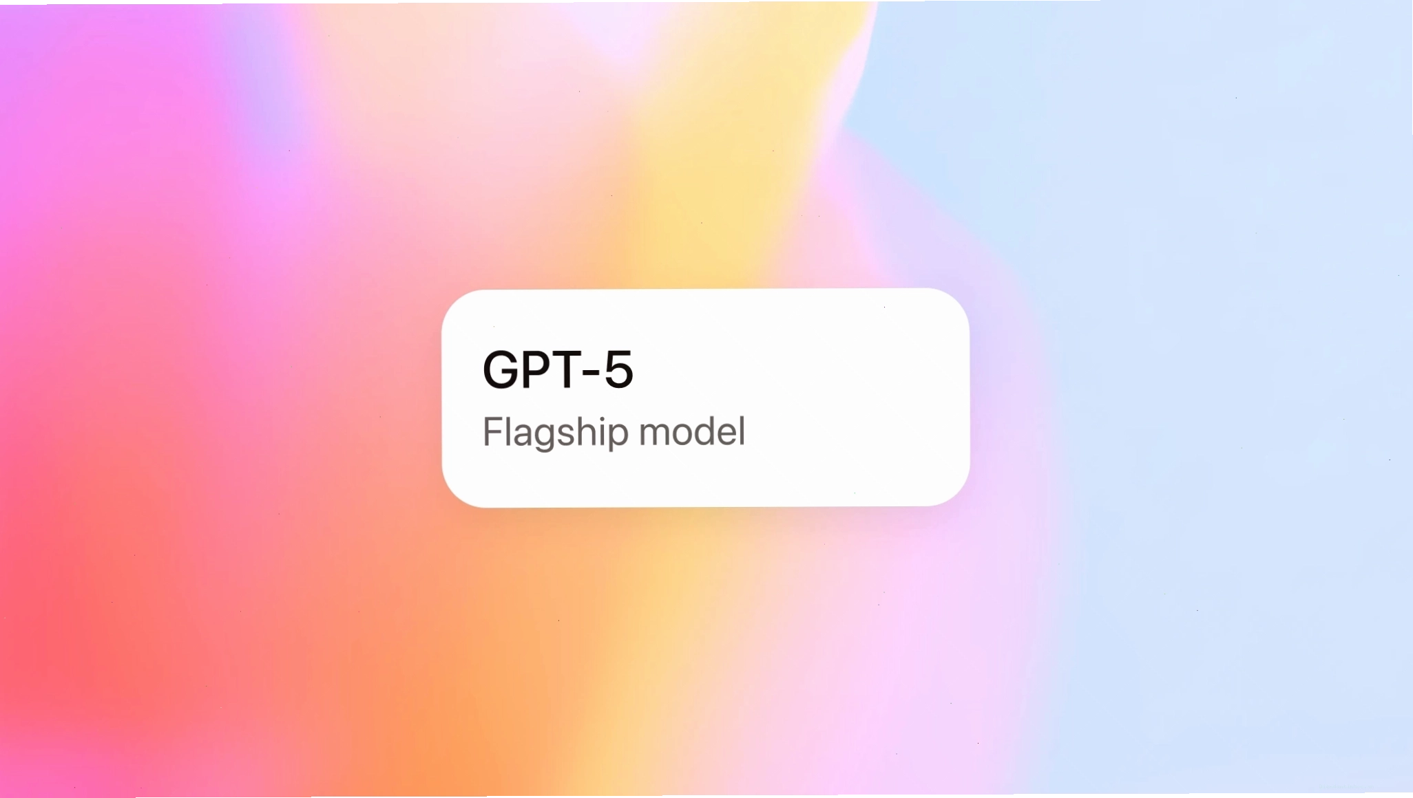 Mô hình GPT-5 với giao diện hiện đại và dòng chữ "Flagship model" nổi bật