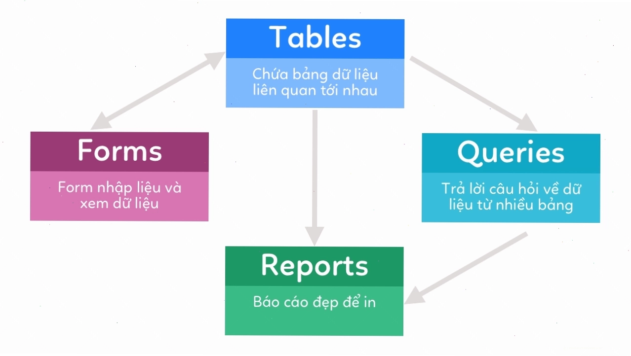 Mối quan hệ giữa các đối tượng trong Microsoft Access