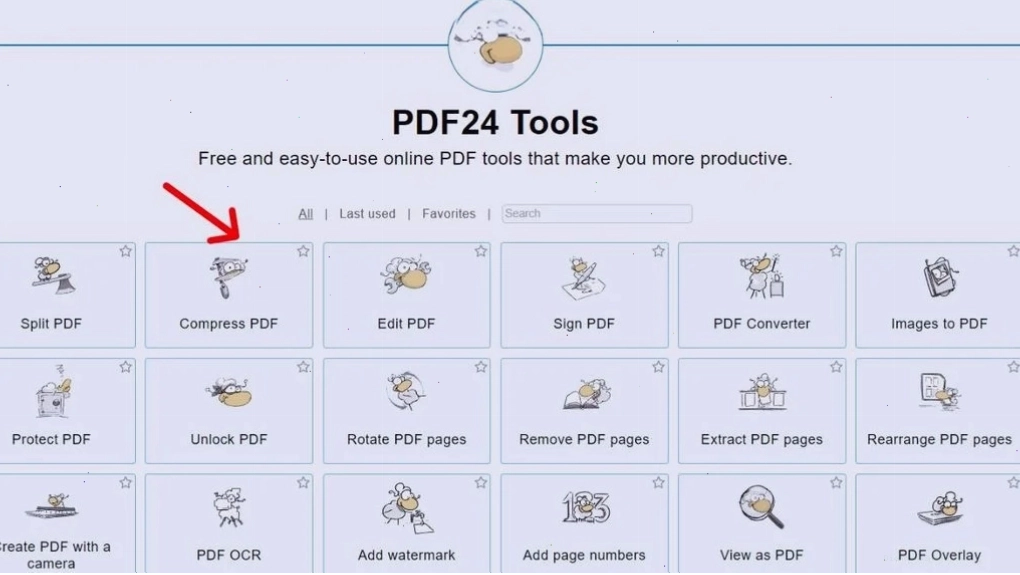 Nén file PDF bằng PDF24 Tools